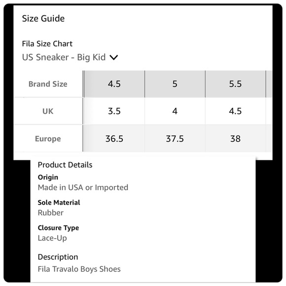 Fila Travalo Grey/Black Big Boys Sneakers Size 5 Like New Worn Once - Picture 15 of 15